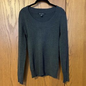 Scoop neck dark gray sweater, size L